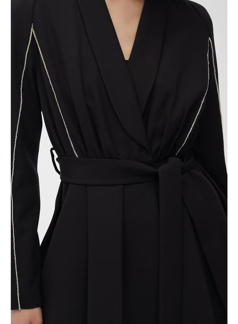 Manuka Stone Blazer Jacket Black - Image 4